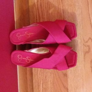 Jessica Simpsons, Pink, Wedges,
